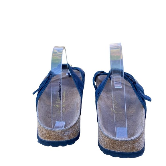 Muk Luks Terri Slide Sandals Black Suede Women 11 / 12 Strappy Flats  Slip On - Picture 12 of 14